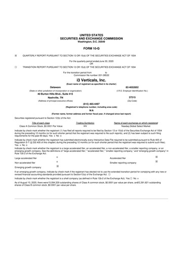 Thumbnail i3 Verticals 10-Q Quarterly Report FY2020 