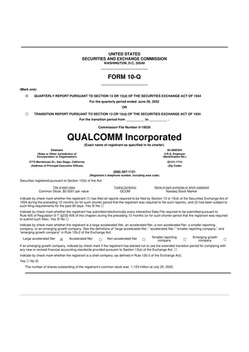 Vorschaubild QUALCOMM 10-Q Quartalsbericht 2022 