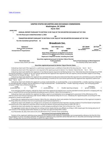 Thumbnail Broadcom 10-K Annual Report 2025