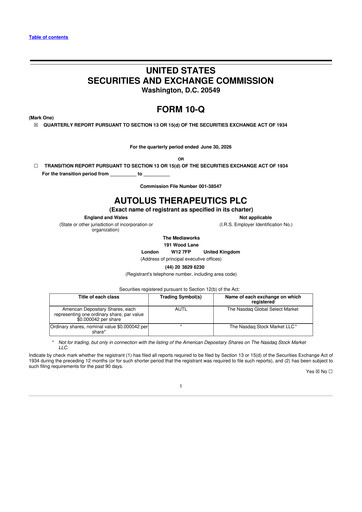 Thumbnail Autolus Therapeutics 10-Q Quarterly Report FY2026 