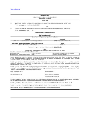 Thumbnail BayCom (United Business Bank) 10-Q Quarterly Report FY2021 