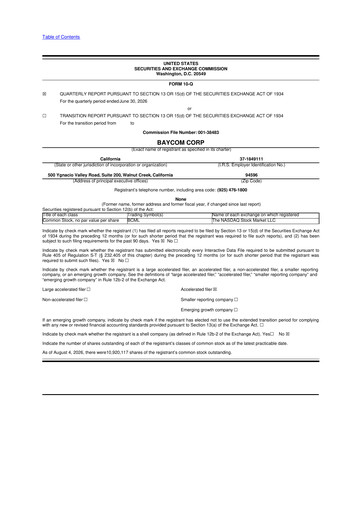 Thumbnail BayCom (United Business Bank) 10-Q Quarterly Report FY2026 