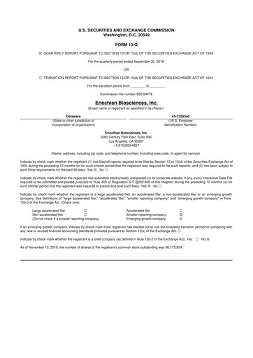 Thumbnail Lunai Bioworks 10-Q Quarterly Report FY2019 
