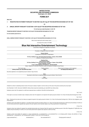 Thumbnail Blue Hat Interactive Entertainment Technology 20-F Annual Report 2021