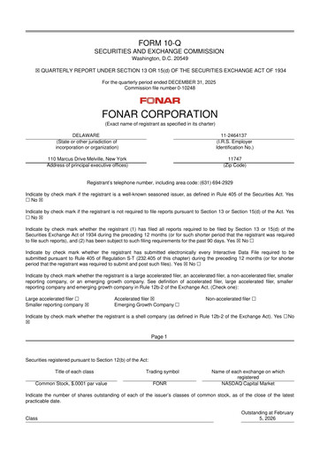 Vorschaubild Fonar Corporation
 10-Q Quartalsbericht 2026 