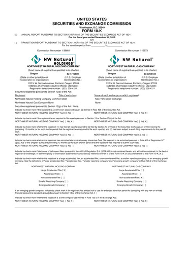 Vorschaubild NW Natural Holdings 10-K Jahresbericht 