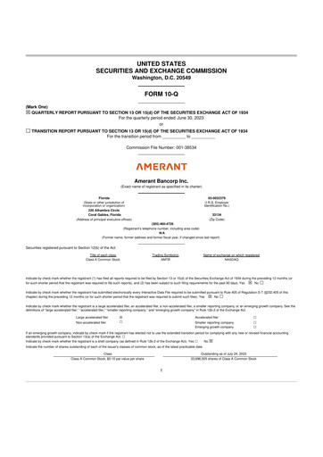 Vorschaubild Amerant Bancorp 10-Q Quartalsbericht 2023 