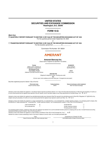 Vorschaubild Amerant Bancorp 10-Q Quartalsbericht 2023 