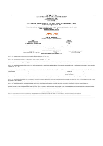 Thumbnail Amerant Bancorp 10-K Annual Report 2023