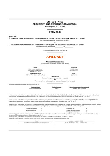 Vorschaubild Amerant Bancorp 10-Q Quartalsbericht 2024 