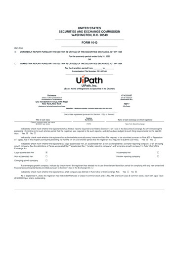 Thumbnail UiPath 10-Q Quarterly Report FY2026 