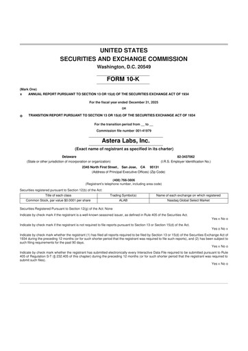 Thumbnail Astera Labs 10-K Annual Report 2025