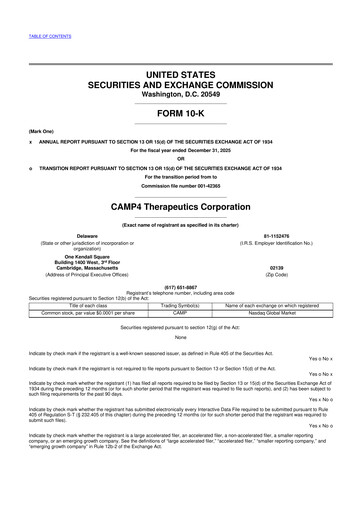 Thumbnail CAMP4 Therapeutics 10-K Annual Report 