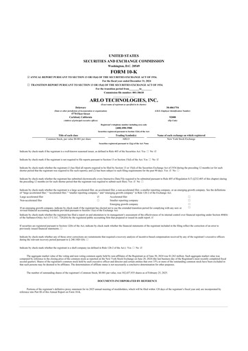 Thumbnail Arlo Technologies
 10-K Annual Report 2024