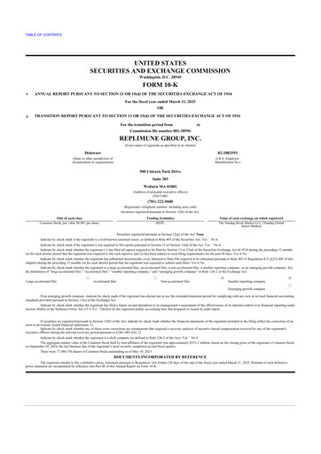 Thumbnail Replimune

 10-K Annual Report 2025