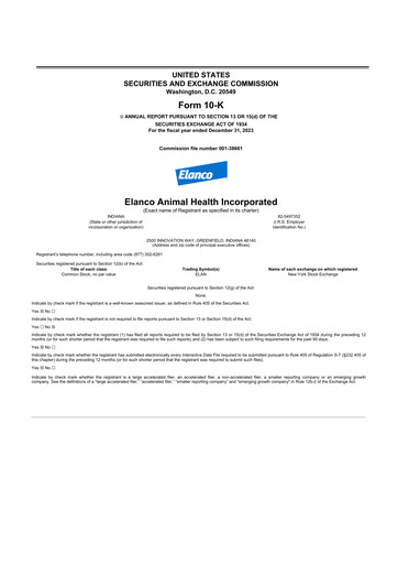 Vorschaubild Elanco 10-K Jahresbericht 2023