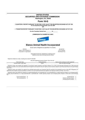 Thumbnail Elanco 10-Q Quarterly Report FY2024 