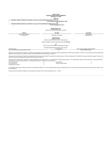 Thumbnail Utz Brands 10-Q Quarterly Report FY2024 