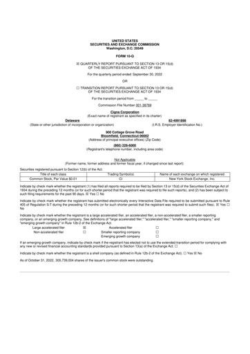 Vorschaubild The Cigna Group 10-Q Quartalsbericht 2022 