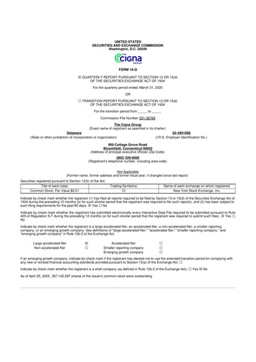 Vorschaubild The Cigna Group 10-Q Quartalsbericht 2025 