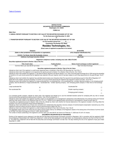 Thumbnail Resideo Technologies
 10-K Annual Report 2025