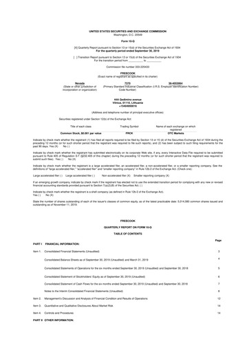 Thumbnail Avant Technologies Inc. 10-Q Quarterly Report FY2020 