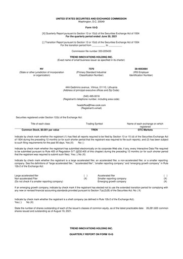 Thumbnail Avant Technologies Inc. 10-Q Quarterly Report FY2021 