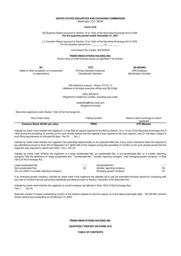 Thumbnail Avant Technologies Inc. 10-Q Quarterly Report FY2022 