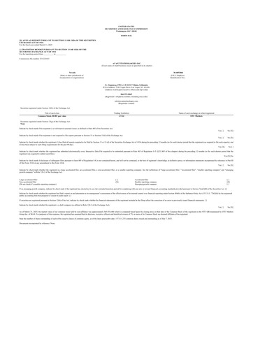 Miniature Avant Technologies Inc. 10-K Rapport annuel 2025