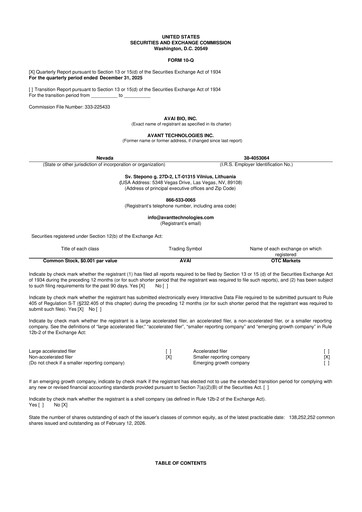 Thumbnail Avant Technologies Inc. 10-Q Quarterly Report FY2026 