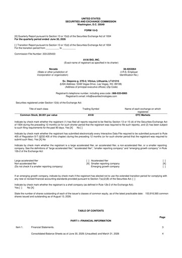 Miniature Avant Technologies Inc. 10-Q Rapport trimestriel 2027 