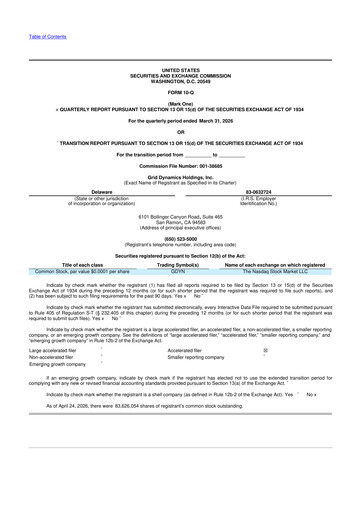 Thumbnail Grid Dynamics 10-Q Quarterly Report FY 