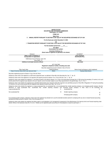 Miniature Greenlane Holdings, Inc. 10-K Rapport annuel 2022