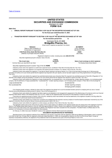 Thumbnail BridgeBio Pharma
 10-K Annual Report 2025
