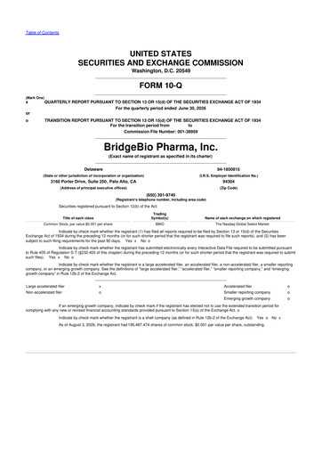 Thumbnail BridgeBio Pharma
 10-Q Quarterly Report FY2026 