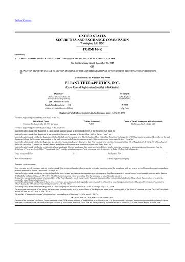 Thumbnail Pliant Therapeutics 10-K Annual Report 2023