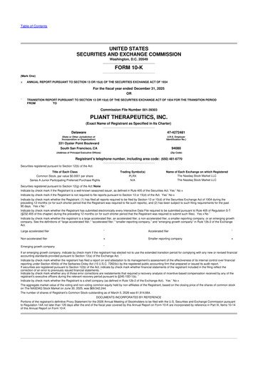 Thumbnail Pliant Therapeutics 10-K Annual Report 2025