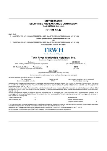 Thumbnail Bally's Corporation 10-Q Quarterly Report FY2020 