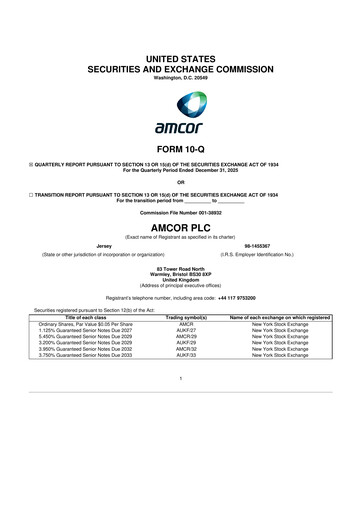 Vorschaubild Amcor 10-Q Quartalsbericht 2026 
