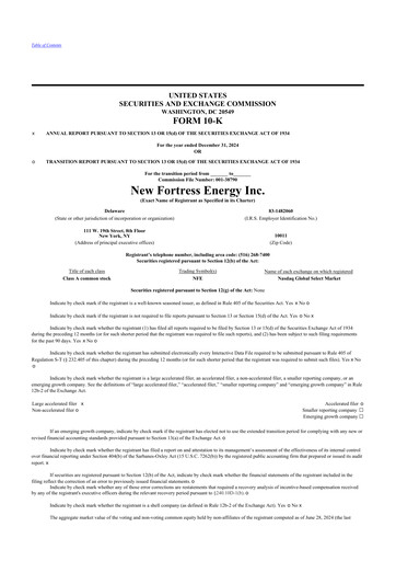 Thumbnail New Fortress Energy
 10-K Annual Report 2024