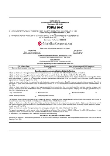 Thumbnail Meridian Corporation 10-K Annual Report 2022