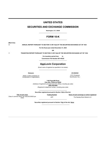 Thumbnail AppLovin 10-K Annual Report 2023