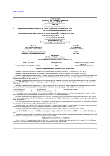 Vorschaubild Rhinebeck Bancorp 10-K Jahresbericht 2025