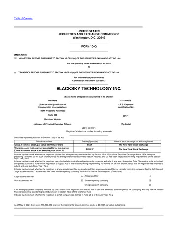 Vorschaubild BlackSky Technology 10-Q Quartalsbericht 2024 