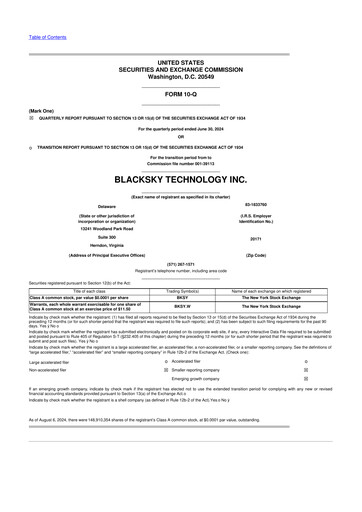Vorschaubild BlackSky Technology 10-Q Quartalsbericht 2024 