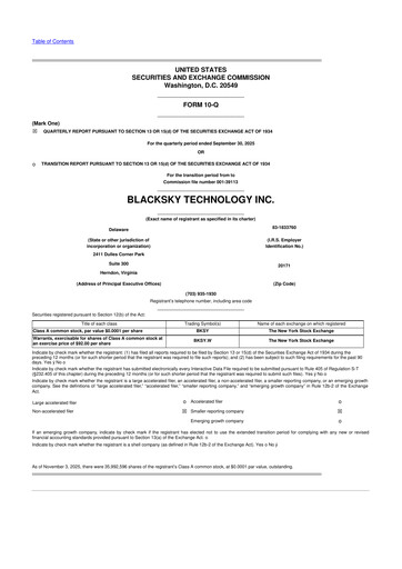 Vorschaubild BlackSky Technology 10-Q Quartalsbericht 2025 