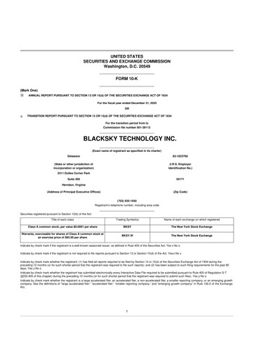 Vorschaubild BlackSky Technology 10-K Jahresbericht 2025