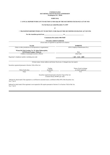Miniature Fintech Scion (FintechCashier) 10-K Rapport annuel 2019