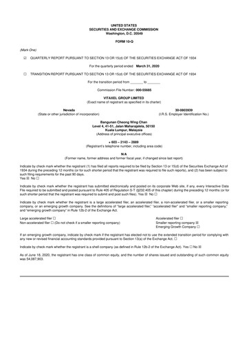 Thumbnail Fintech Scion (FintechCashier) 10-Q Quarterly Report FY2020 