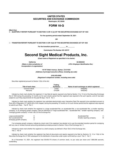 Vorschaubild Vivani Medical 10-Q Quartalsbericht 2021 